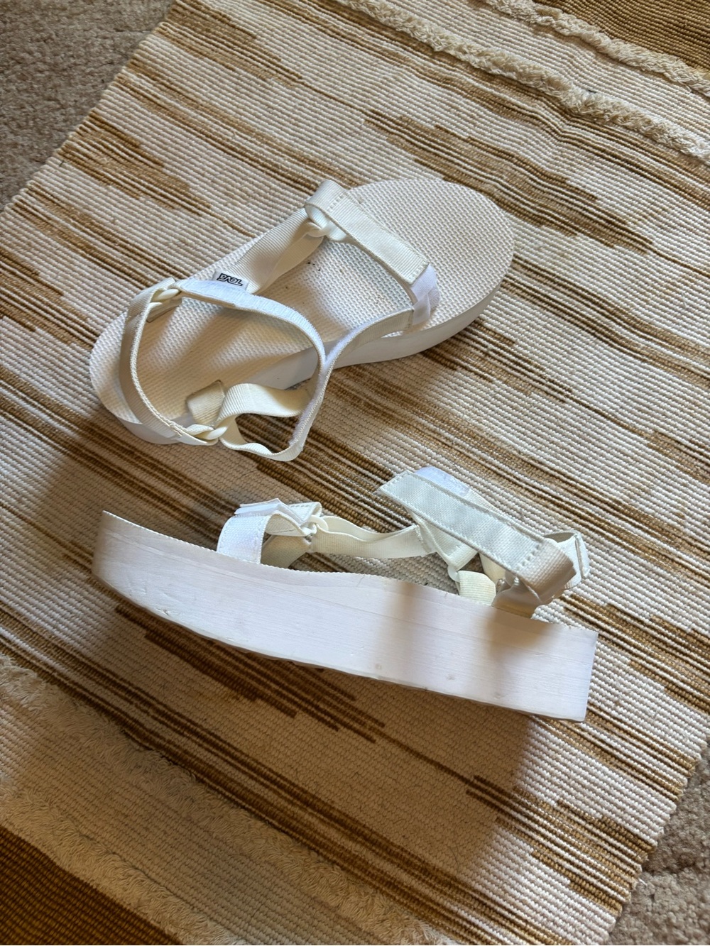 Teva White Platform Sandals for Women